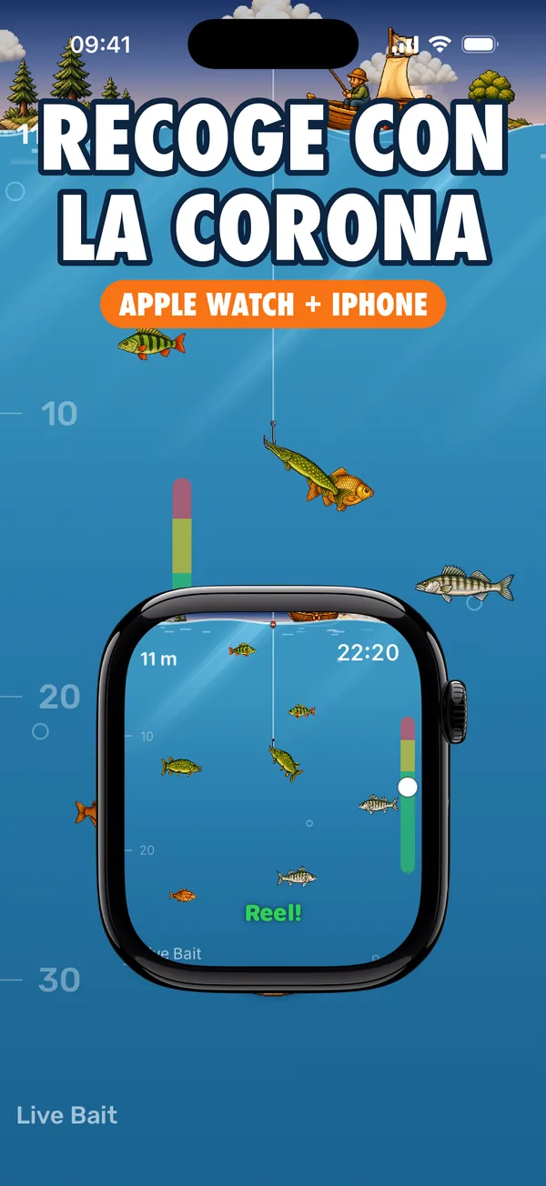 Apple Watch y iPhone: recogiendo un pez con la Digital Crown