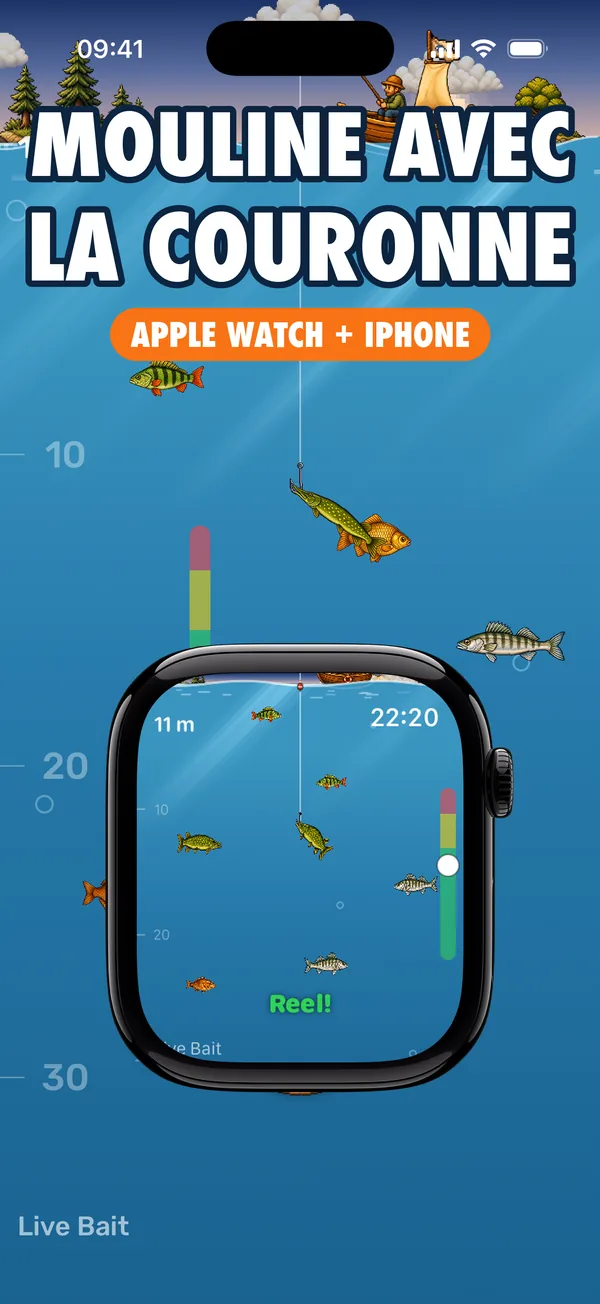 Apple Watch et iPhone : remonter un poisson avec la Digital Crown